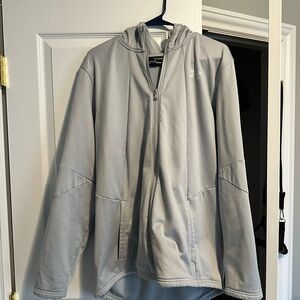 Under Armour Light Gray Full-Zip ColdGear Hoodie